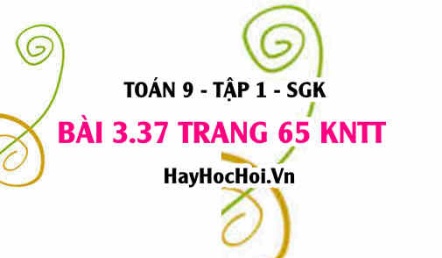 Bài 3.37 trang 65 Toán 9 tập 1 Kết nối tri thức
